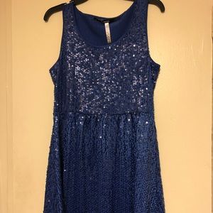 Blue sequins Kenzie dress